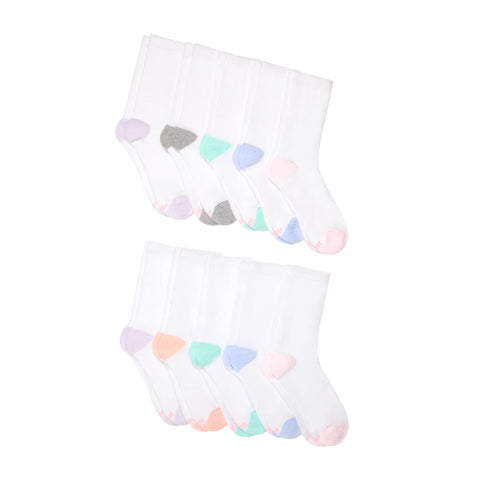 Hanes Moves X-Temp Women's Crew Socks, 10-Pairs, Shoe Sizes 8-12