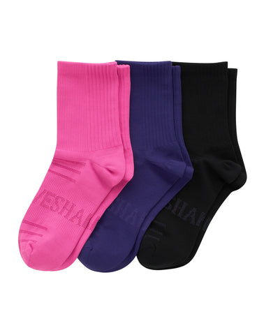 Hanes Moves Women’s Seamless Stretch Mid Crew Socks, 3 Pairs