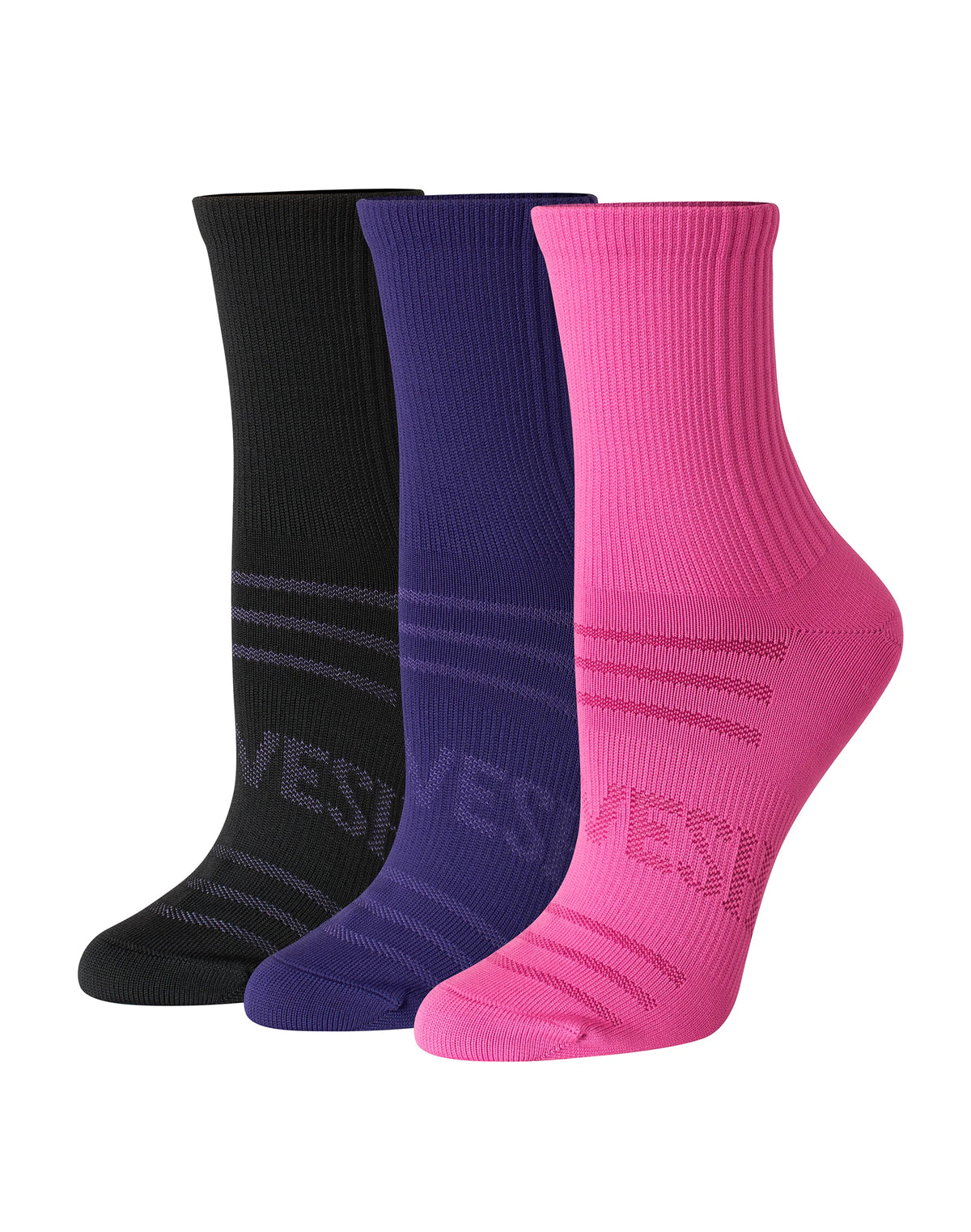 Hanes Moves Women’s Seamless Stretch Mid Crew Socks, 3 Pairs