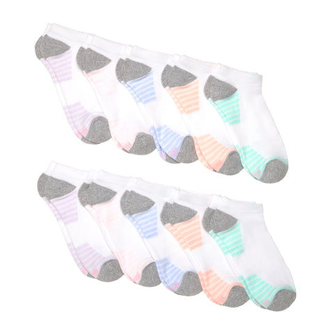Hanes Moves Women’s No Show Socks, X-Temp, Shoe Size 5-9, 10-Pairs