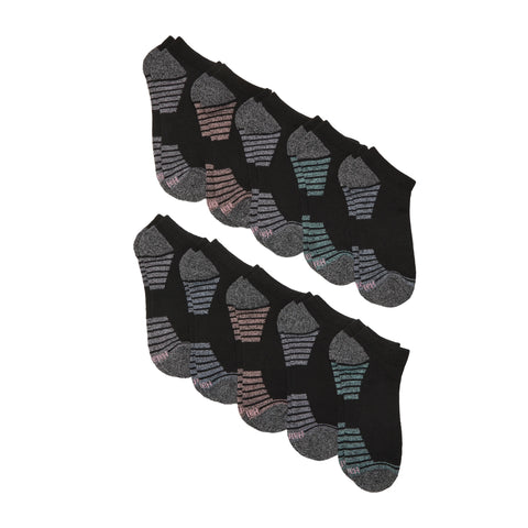 Hanes Moves X-Temp Women’s No Show Socks, 10-Pairs, Shoe Sizes 8-12