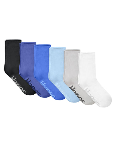 Hanes Originals Women’s SuperSoft Crew Socks, 6-Pairs