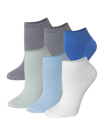 Hanes Originals Women’s SuperSoft No Show Socks, 6-Pairs