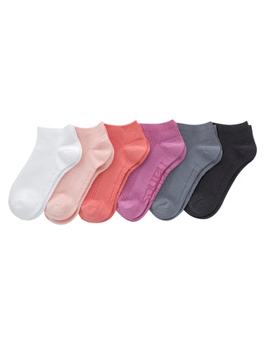 Hanes Originals Women’s SuperSoft No Show Socks, 6-Pairs