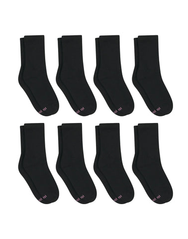 Hanes Ultimate Women's Crew Socks Pack, Cushioned, 8-Pairs