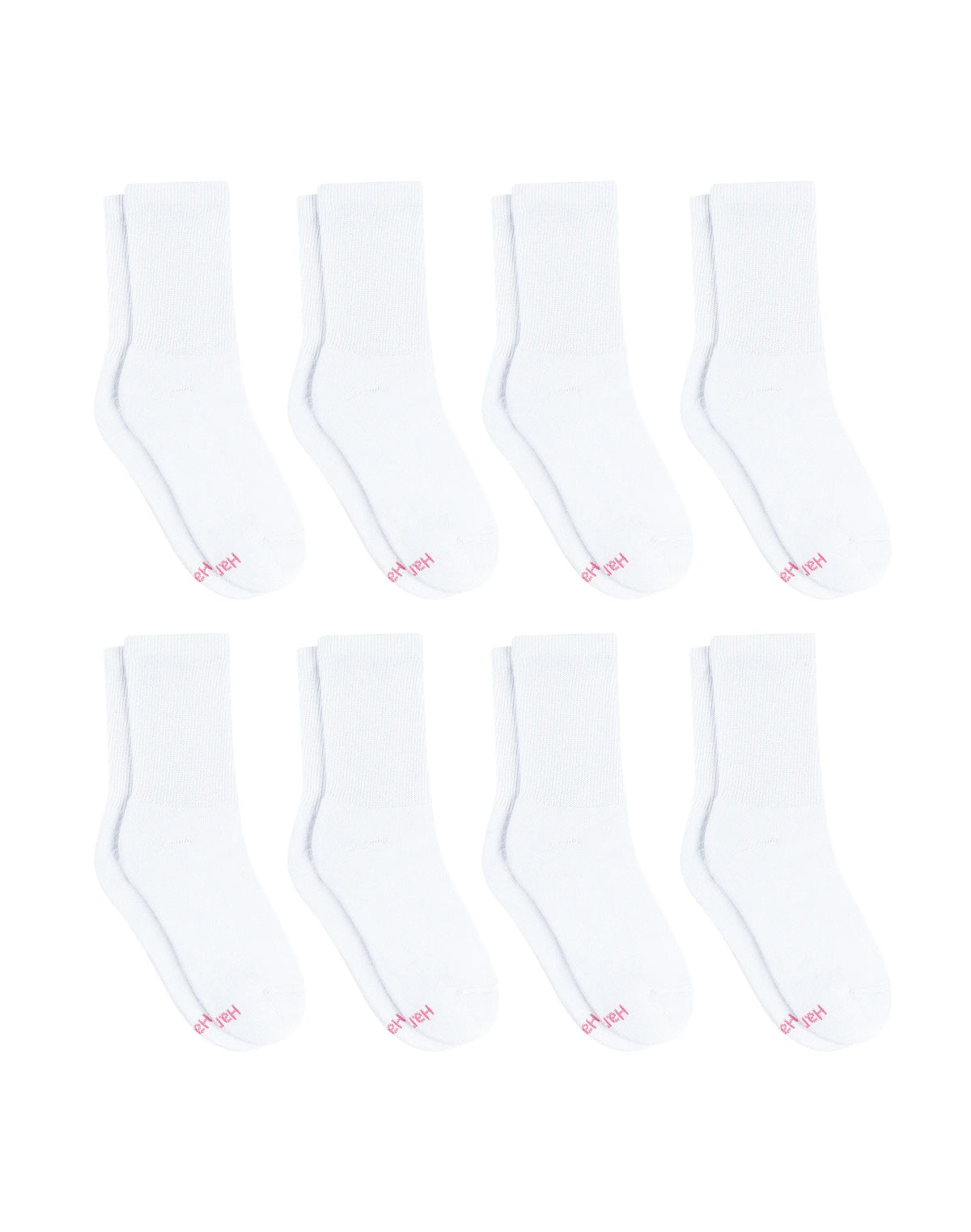 Hanes Ultimate Women's Crew Socks Pack, Cushioned, 8-Pairs