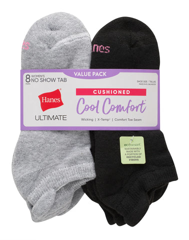 Hanes Ultimate Women's Heel Shield Socks, 6-Pairs