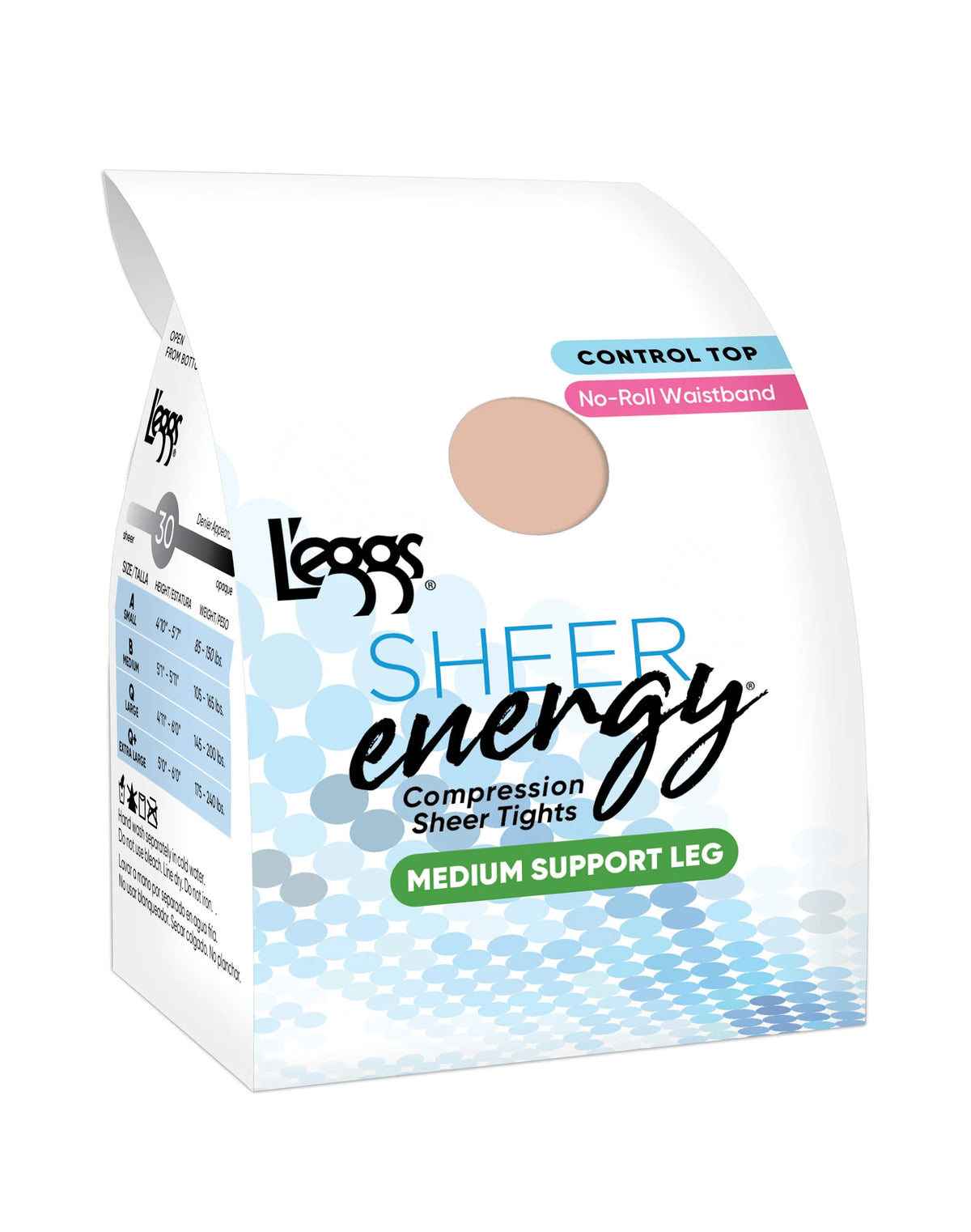 L'eggs Sheer Energy Medium Support Compression Tights, Control Top