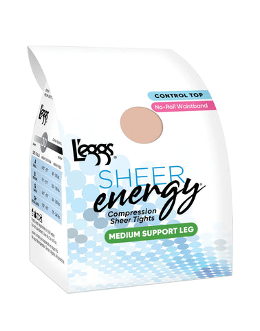 L'eggs Sheer Energy Medium Support Compression Tights, Control Top