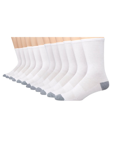 Hanes X-Temp Men's Lightweight Crew Socks, Shoe Sizes 6-12, 12-Pairs