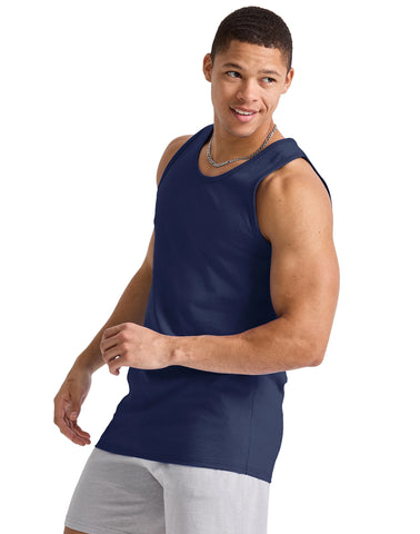 Hanes Essentials Men's Cotton Tank Top, 3-Pack