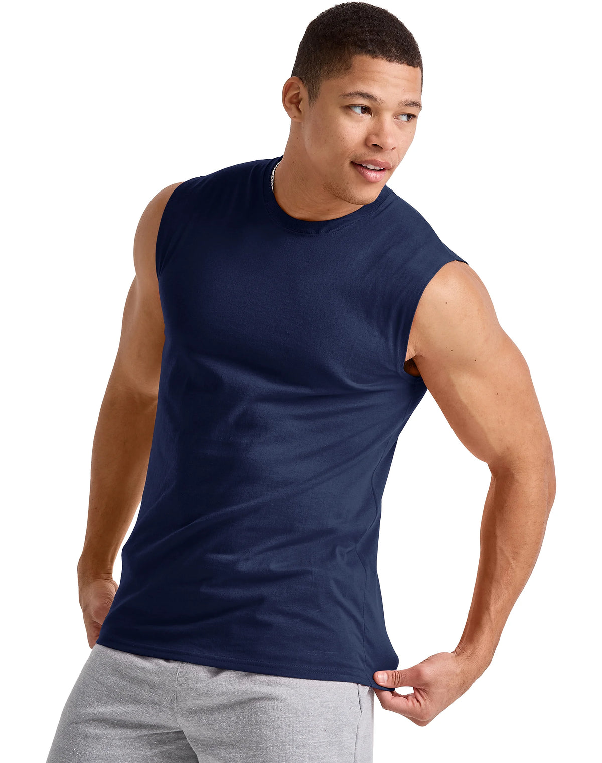 Hanes Men's Cotton Muscle Tank, 3-Pack