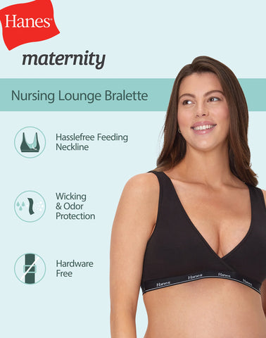 Hanes Maternity Women's Lounge Nursing Bralette
