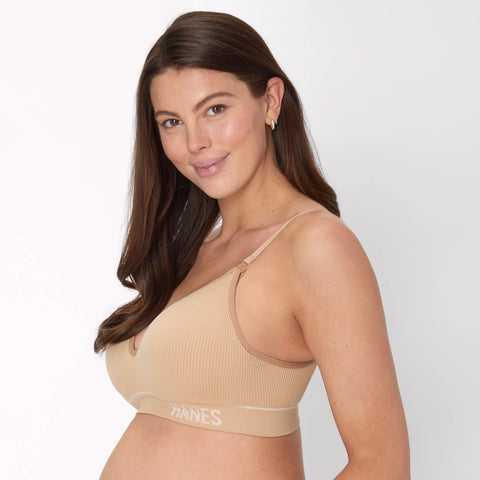 Hanes Maternity Women's Rib Nursing Bralette