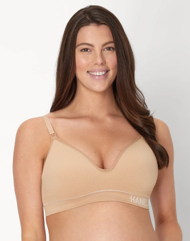 Hanes Maternity Women's Rib Nursing Bralette
