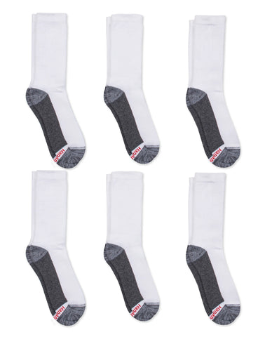 Hanes Double Tough Men's Crew Socks, Max Cushion, 6-Pairs