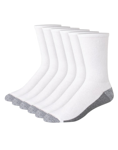 Hanes Double Tough Men's Crew Socks, Max Cushion, 6-Pairs