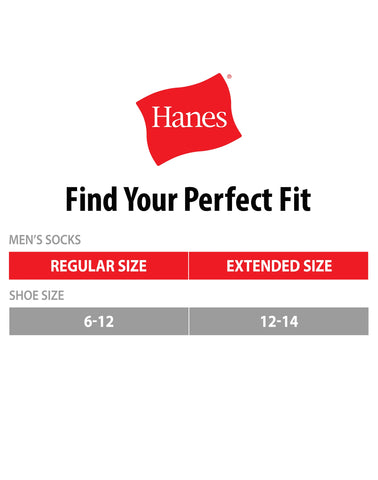 Hanes Double Tough Men's Crew Socks, Max Cushion, 6-Pairs
