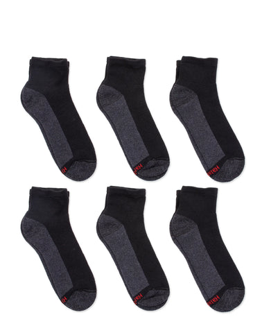Hanes Double Tough Men's Ankle Socks, Max Cushion, 6-Pairs