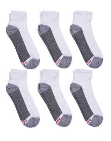 Hanes Double Tough Men's Ankle Socks, Max Cushion, 6-Pairs