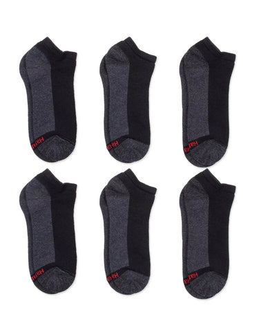 Hanes Double Tough Men's Low Cut Socks, Max Cushion, Shoe Sizes 12-14, 6-Pairs