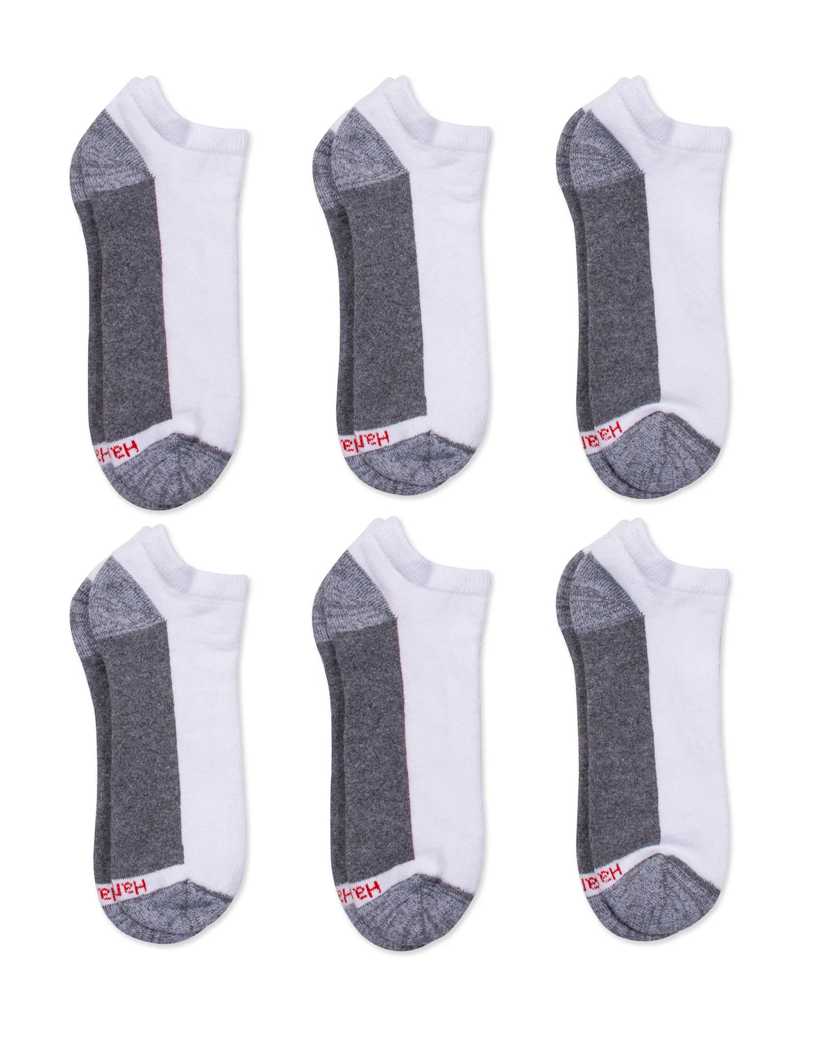 Hanes Double Tough Men's Low Cut Socks, Max Cushion, Shoe Sizes 12-14, 6-Pairs