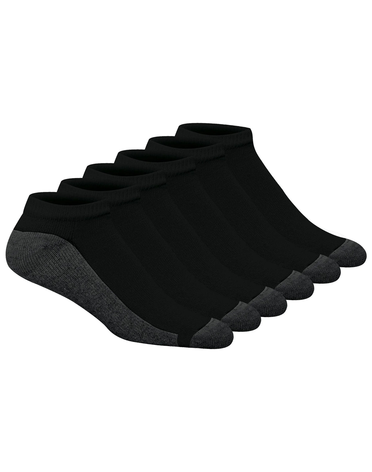 Hanes Double Tough Men's Low Cut Socks, Max Cushion, Shoe Sizes 6-12, 6-Pairs