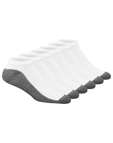 Hanes Double Tough Men's Low Cut Socks, Max Cushion, Shoe Sizes 6-12, 6-Pairs