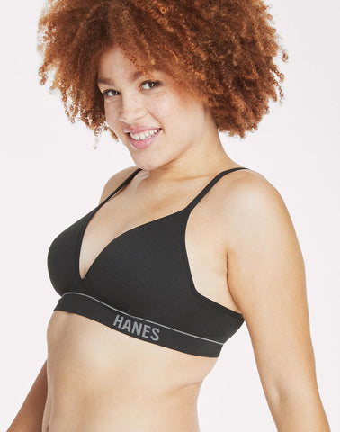 Hanes Originals Women's Seamless Rib Contour Bralette