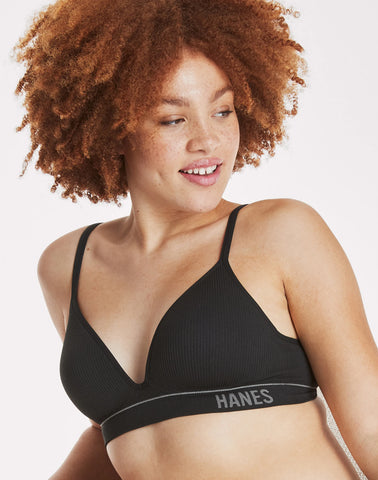 Hanes Originals Women's Seamless Rib Contour Bralette