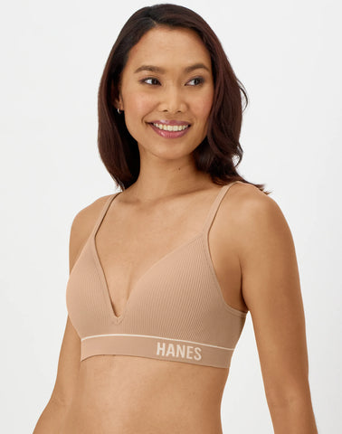 Hanes Originals Women's Seamless Rib Contour Bralette