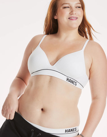 Hanes Originals Women's Seamless Rib Contour Bralette
