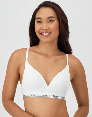 Hanes Originals Women's Contour Bra, Moisture-Wicking Stretch Cotton