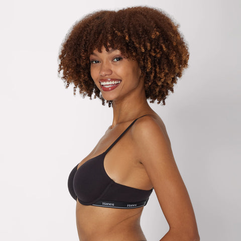 Hanes Originals Stretch Cotton Underwire T-Shirt Bra