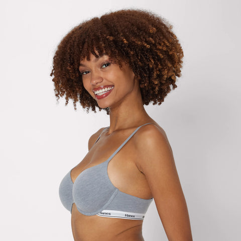Hanes Originals Stretch Cotton Underwire T-Shirt Bra