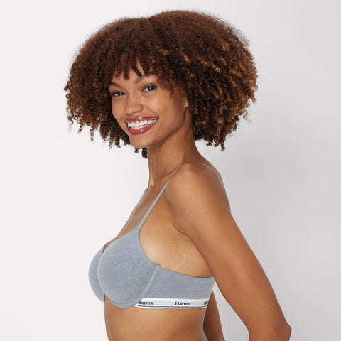 Hanes Originals Stretch Cotton Underwire T-Shirt Bra