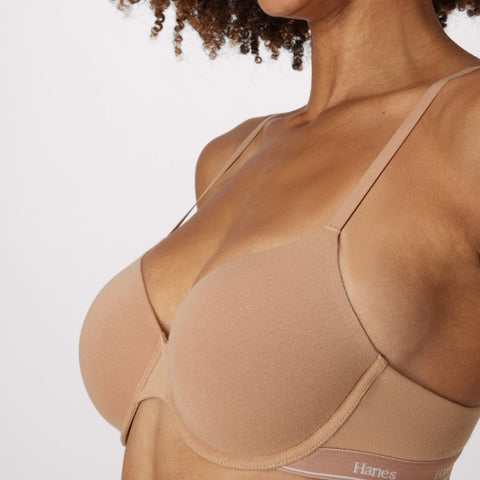 Hanes Originals Stretch Cotton Underwire T-Shirt Bra