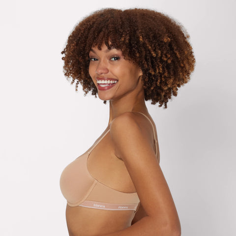 Hanes Originals Stretch Cotton Underwire T-Shirt Bra