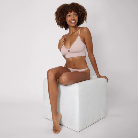 Hanes Originals Women's SuperSoft Longline Triangle Bralette