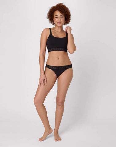 Hanes Originals Women's Bralette, 2-Pack, Stretch-Cotton Lace