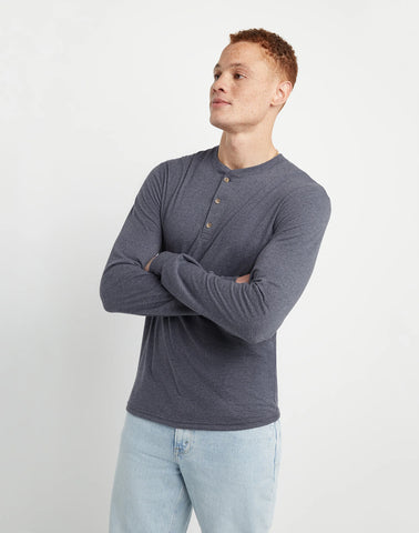 Hanes Originals Men's Long Sleeve Henley T-Shirt