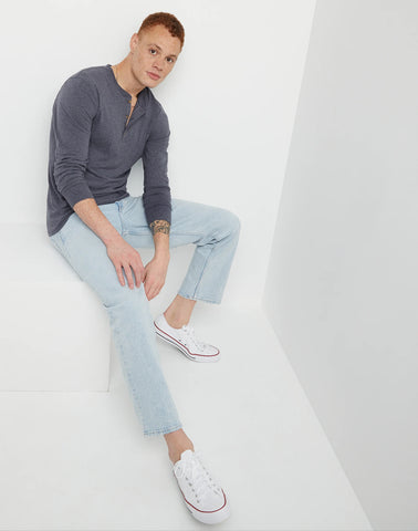 Hanes Originals Men's Long Sleeve Henley T-Shirt