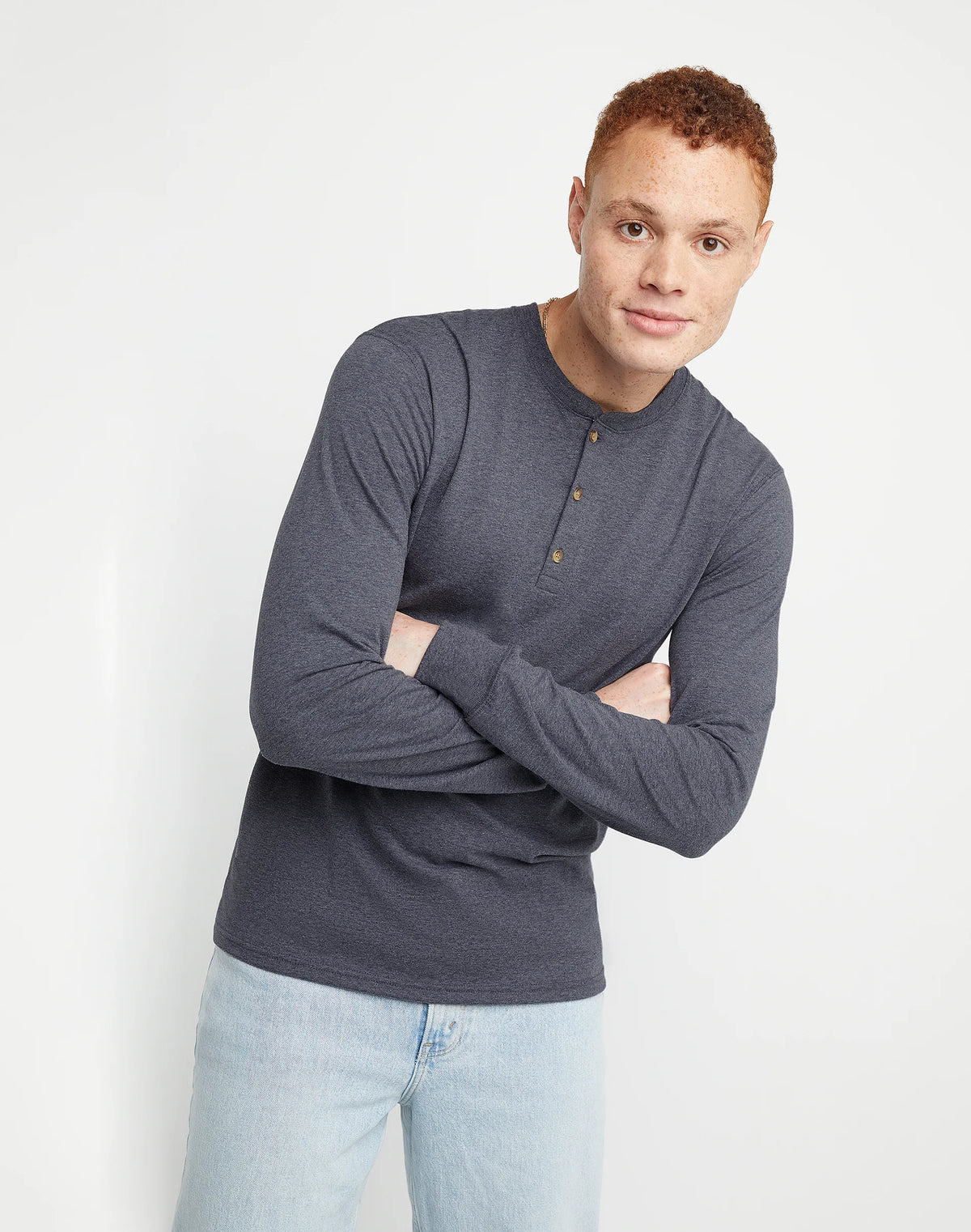 Hanes Originals Men's Long Sleeve Henley T-Shirt