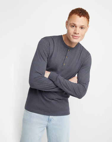 Hanes Originals Men's Long Sleeve Henley T-Shirt