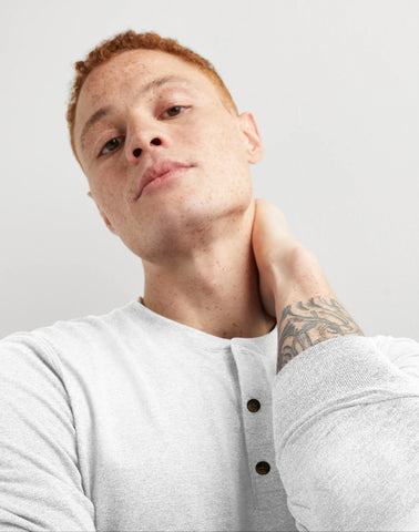 Hanes Originals Men's Long Sleeve Henley T-Shirt