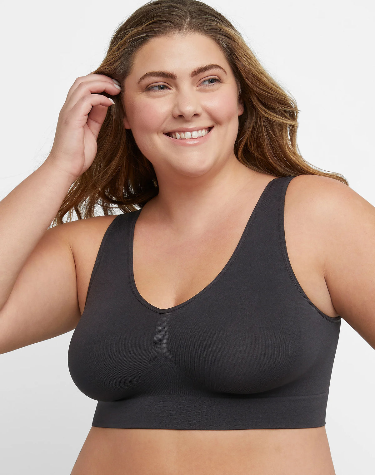Hanes Just My Size Women's Pure Comfort Seamless Bralette (Plus Size)