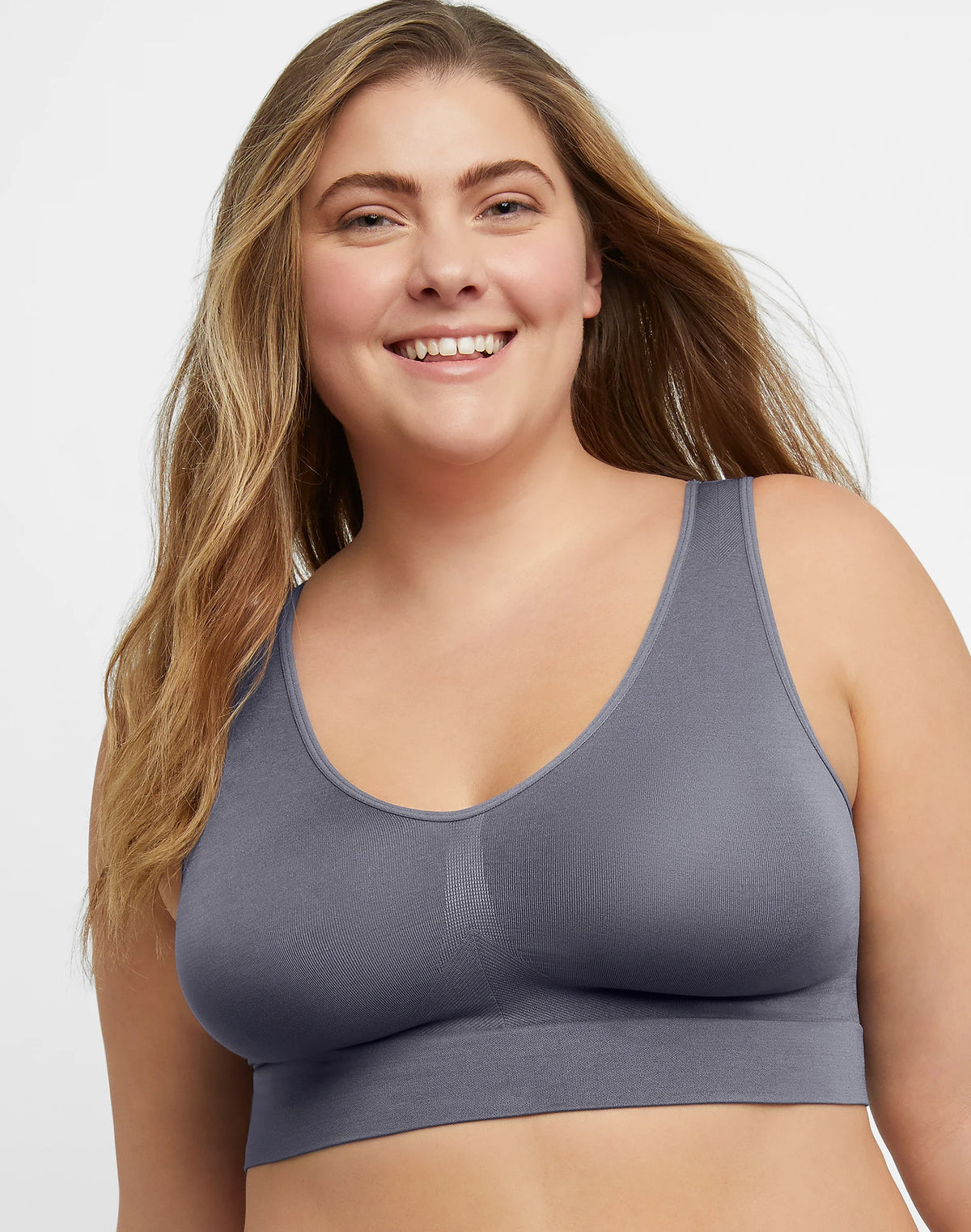 Hanes Just My Size Women's Pure Comfort Seamless Bralette (Plus Size)