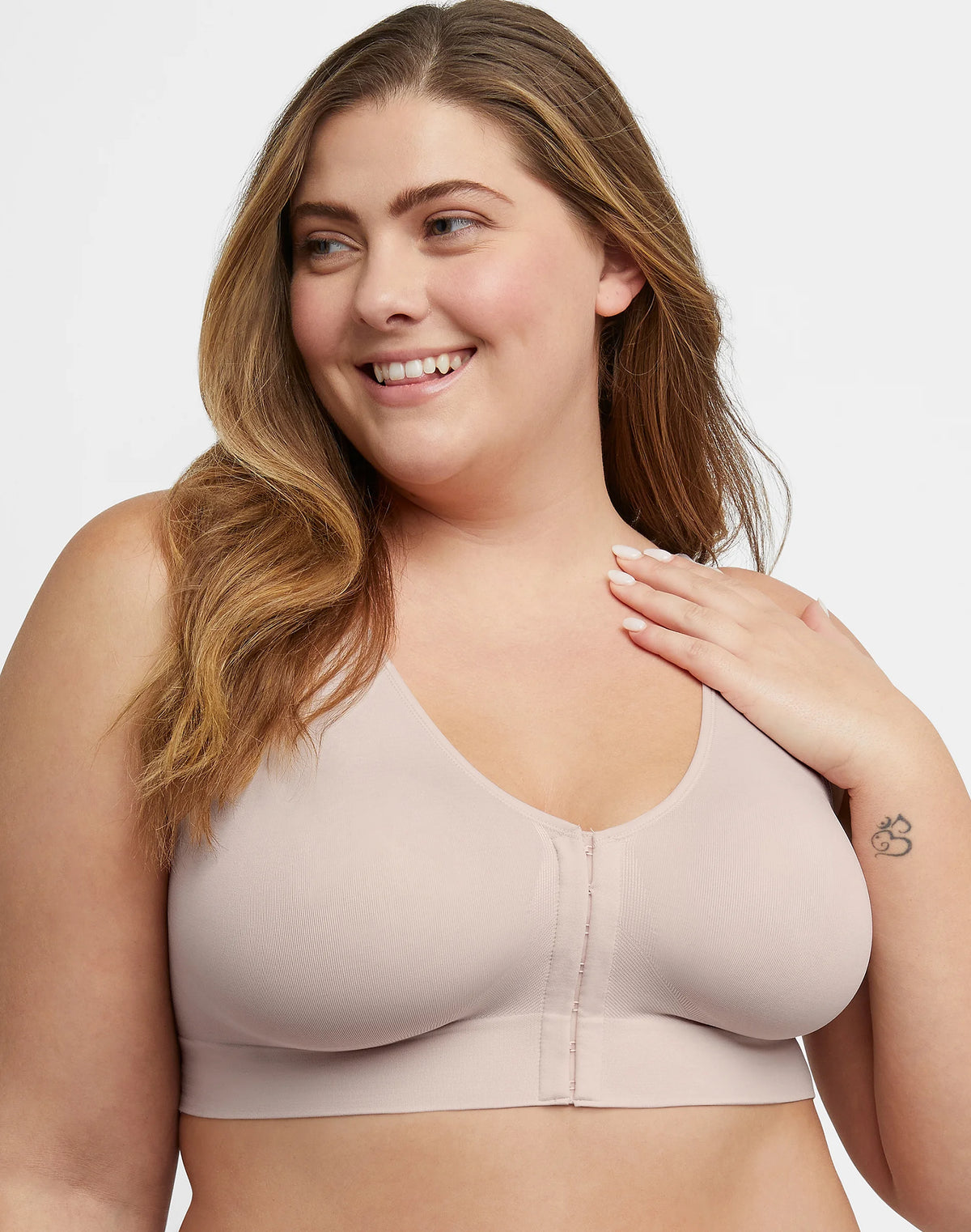 Hanes Just My Size Pure Comfort Front-Close Seamless Bra