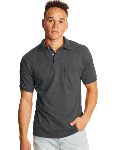 Hanes EcoSmart  Men's Pocket Polo Shirt, 2-Pack