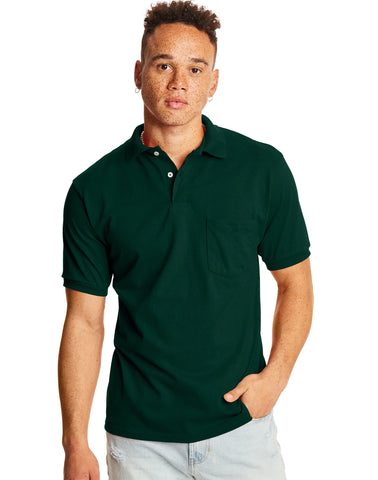 Hanes EcoSmart  Men's Pocket Polo Shirt, 2-Pack